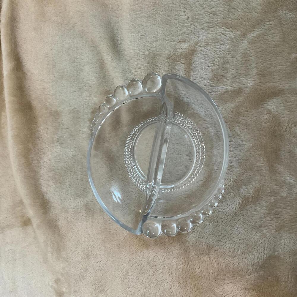 Vintage Duncan & Miller Glass Divided Dish